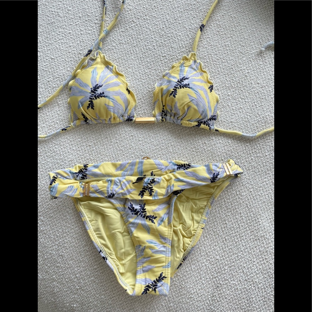 Vix by Paula Hemany yellow printed swim suit